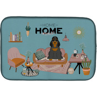 "Caroline's Treasures CK7938DDM Black Tan Cocker Spaniel Sweet Home dish-drying-mats, 14 x 21, Multicolor"