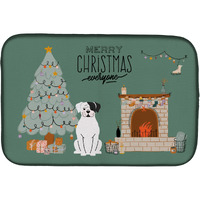 "Caroline's Treasures CK7677DDM White Boxer Christmas Everyone dish-drying-mats, 14 x 21, Multicolor"