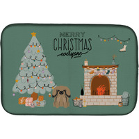 "Caroline's Treasures CK7665DDM Tan Pekingese Christmas Everyone dish-drying-mats, 14 x 21, Multicolor"