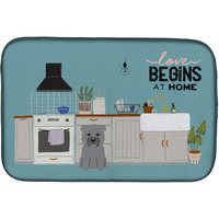 "Caroline's Treasures CK7763DDM Grey Glen of Imal Kitchen Scene dish-drying-mats, 14 x 21, Multicolor"