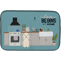 "Caroline's Treasures CK7795DDM Sandy Bedlington Terrier Kitchen Scene dish-drying-mats, 14 x 21, Multicolor"