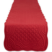 DII Cranberry Quilted Farmhouse Table Runner