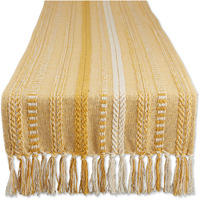 DII Honey Gold Braided Stripe Table Runner