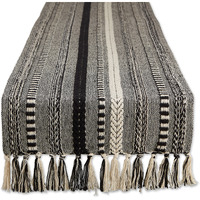 DII Black Braided Stripe Table Runner