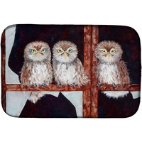 Owls by Ferris Hotard Dish Drying Mat
