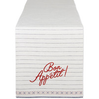 DII Bon Appetit Embellished Table Runner 14X72