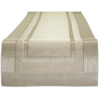 DII Champagne PVC Woven Table Runner 14x72