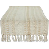 DII Vintage Linen Braided Stripe Table Runner 15x72