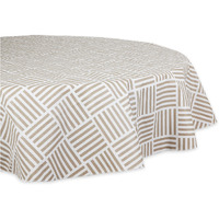 STONE GRID VINYL TABLECLOTH 70 ROUND