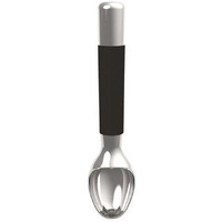 Black & Silver Stainless Steel & TPR Ice Cream Scoop