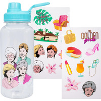 The Golden Girls 32-Ounce Twist Spout Water Bottle And Sticker Set