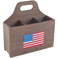 Wooden Americana Serving Collection - Flatware Caddy