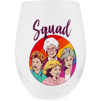 The golden girls Rainbow Squad Teardrop Stemless Wine glass  Holds 20 Ounces