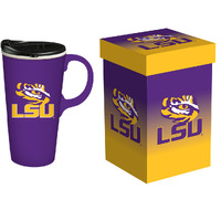 LSU Tigers Drink 17oz Travel Latte Boxed