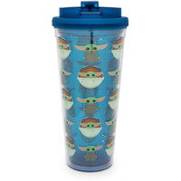 Star Wars: The Mandalorian grogu Plastic Travel Tumbler  Holds 24 Ounces