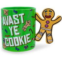Shrek gingerbread Man Avast Ye cookie ceramic Mug With Sculpted Handle