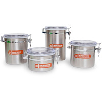 Star Trek: The Next generation Stainless Steel Storage Jar containers  Set of 4
