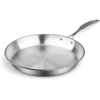 SOGA Stainless Steel Fry Pan 28cm Frying Pan Top Grade Induction Cooking FryPan