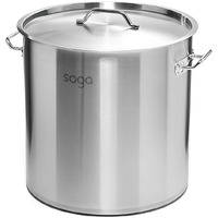 SOGA Stock Pot 25L Top Grade Thick Stainless Steel Stockpot 18/10
