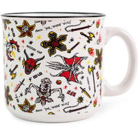 Stranger Things Hellfire club Icons ceramic camper Mug  Holds 20 Ounces