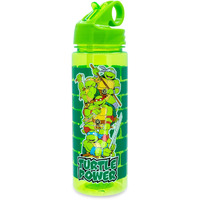 Teenage Mutant Ninja Turtles Water Bottle With Flip-Up Straw  Holds 20 Ounces
