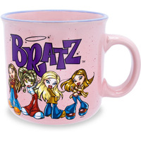 Bratz Pink ceramic camper Mug  Holds 20 Ounces
