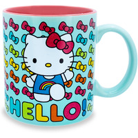 Sanrio Hello Kitty Hello Rainbows ceramic Mug  Holds 20 Ounces