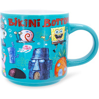 SpongeBob SquarePants Bikini Bottom ceramic Mug  Holds 13 Ounces