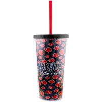 Naruto Shippuden Akatsuki 20-Ounce carnival cup With Lid and Straw