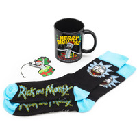 Rick and Morty Mug, Socks, and Ornament Bundle