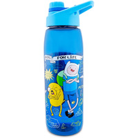 Adventure Time Bros For Life Water Bottle With Screw-Top Lid  Holds 28 Ounces