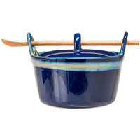 Casserole with Wooden Spoon - Blue