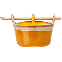 Casserole with Wooden Spoon - Mustard