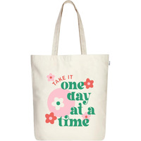 Ecoright Aesthetic Canvas Tote Bag for Women with Zipper, Mothers Day Gift Tote Bag for Women for Beach, Grocery, Daily Use