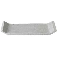 12 x 5 in. Moon Decorative Polystone Tray, Light Grey