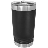 16 oz Stainless Steel Polar Camel Pint with Slider Lid, Black