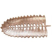7.87 x 3.54 x 0.59 in. Handmade Bronze Coated Decorative Aluminum Tray
