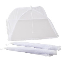 Sets of 3 Mesh Food Covers - White
