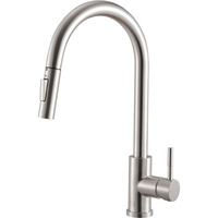 Jack Single Handle Pull Down Sprayer Kitchen Faucet in Brushed Nickel