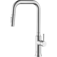 Noor Single Handle Pull Down Sprayer Kitchen Faucet in Brushed Nickel