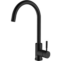 Finn Single Handle Kitchen Faucet in Matte Black