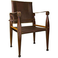 Bridle Leather Campaign Chair