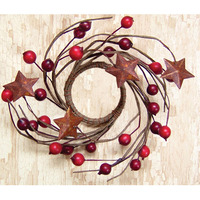Burg/Red Berry Ring w/Star