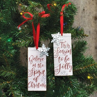 Spirit of Christmas Snowflake Charm Ornament, 2 Asstd.