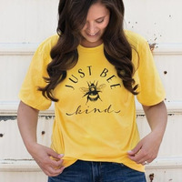 Just Bee Kind T-Shirt, Yellow, Small