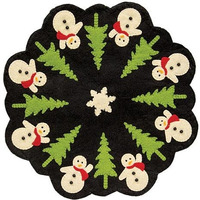 Snowman and Christmas Tree Felt Mat