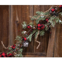 Buffalo Gingham Country Holiday Garland, 4ft
