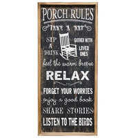 Porch Rules Sign