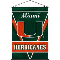Miami Hurricanes Banner 28x40 Wall Style CO