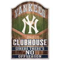 New York Yankees Sign 11x17 Wood Fan Cave Design